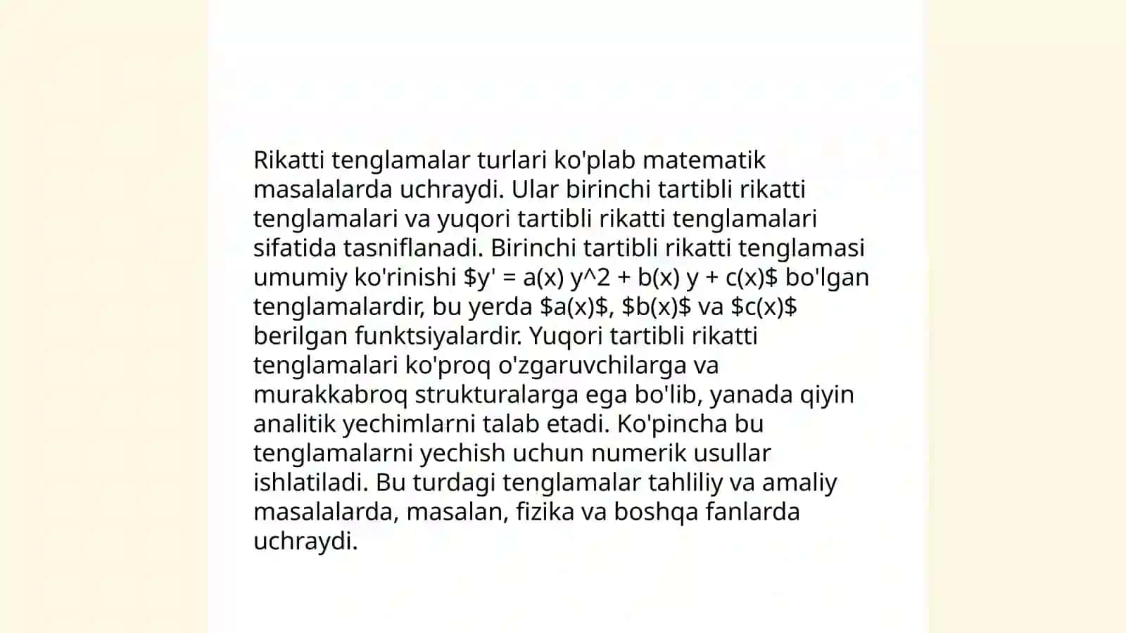 Rikatti tenglamasi 4