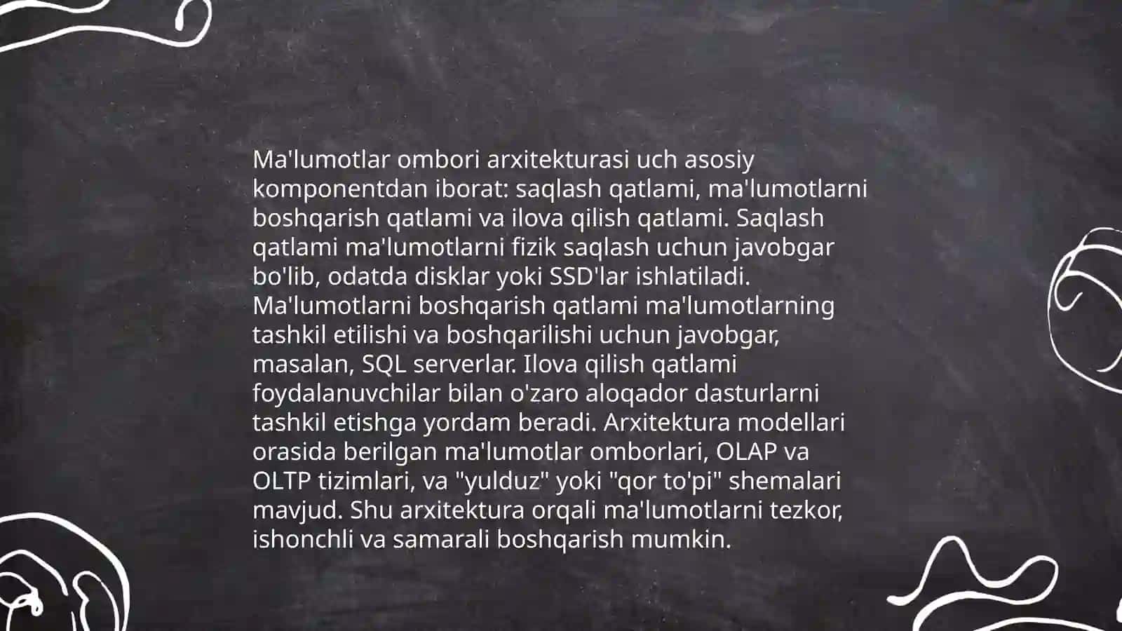Ma'lumotlar Ombori Tushunchasi 4