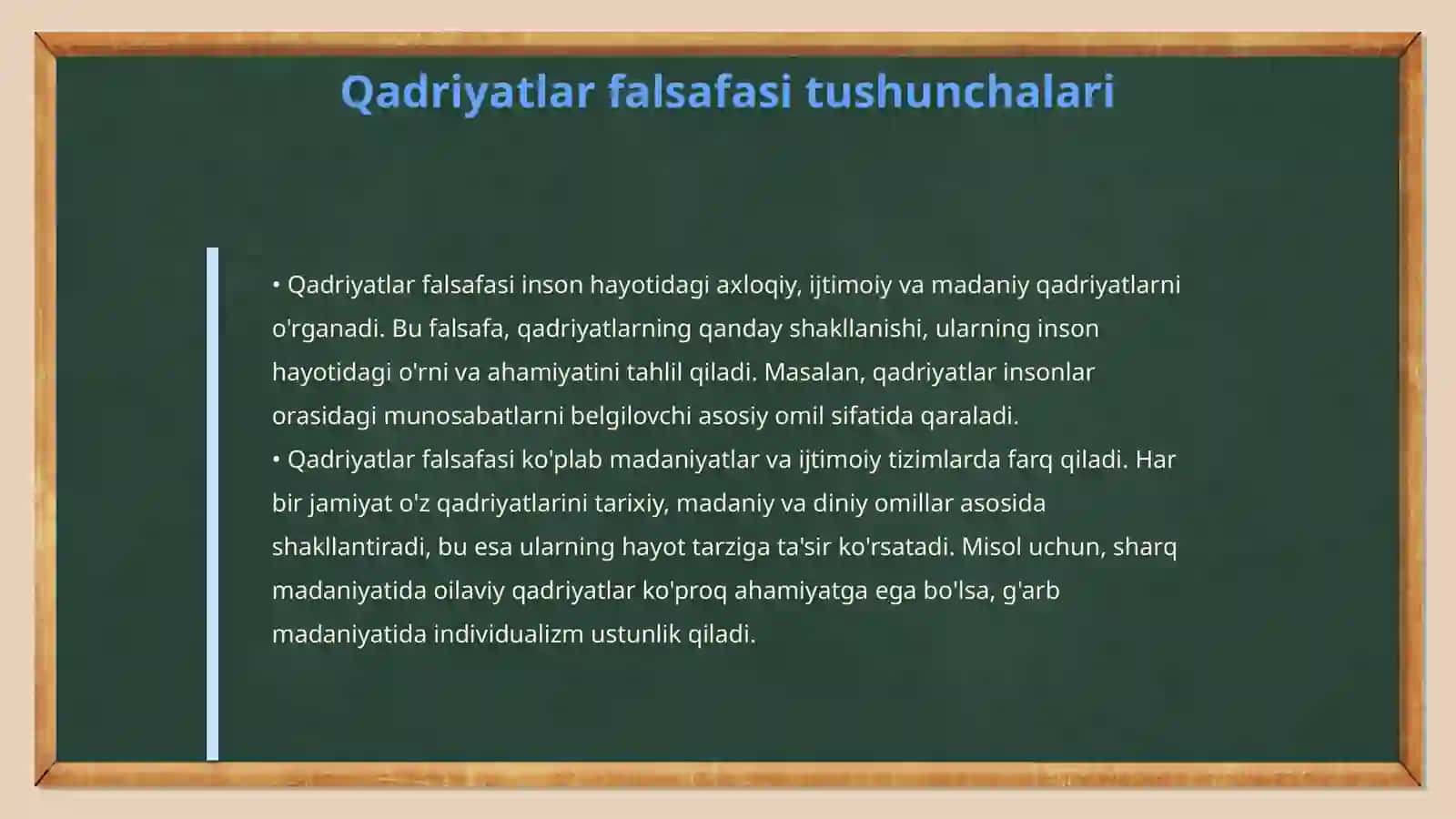 Inson falsafasi va Qadriyatlar falsafasi 4