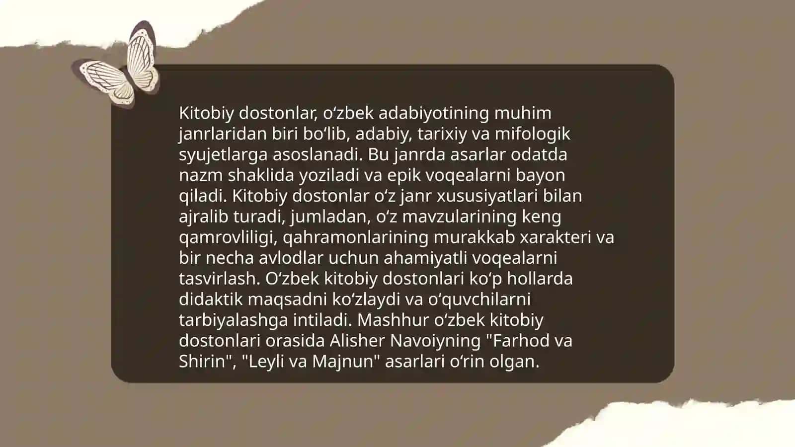 Kitobiy dostonlar 4