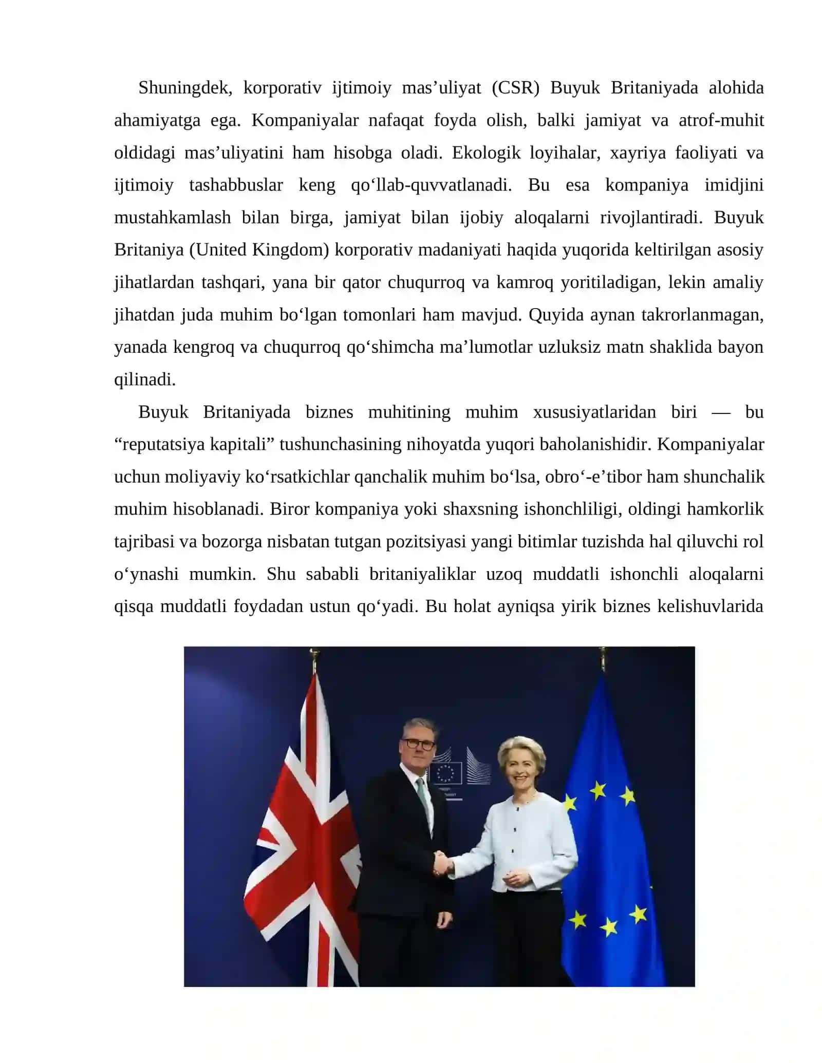 Buyuk Britaniya (United Kingdom) korporativ madaniyati 4