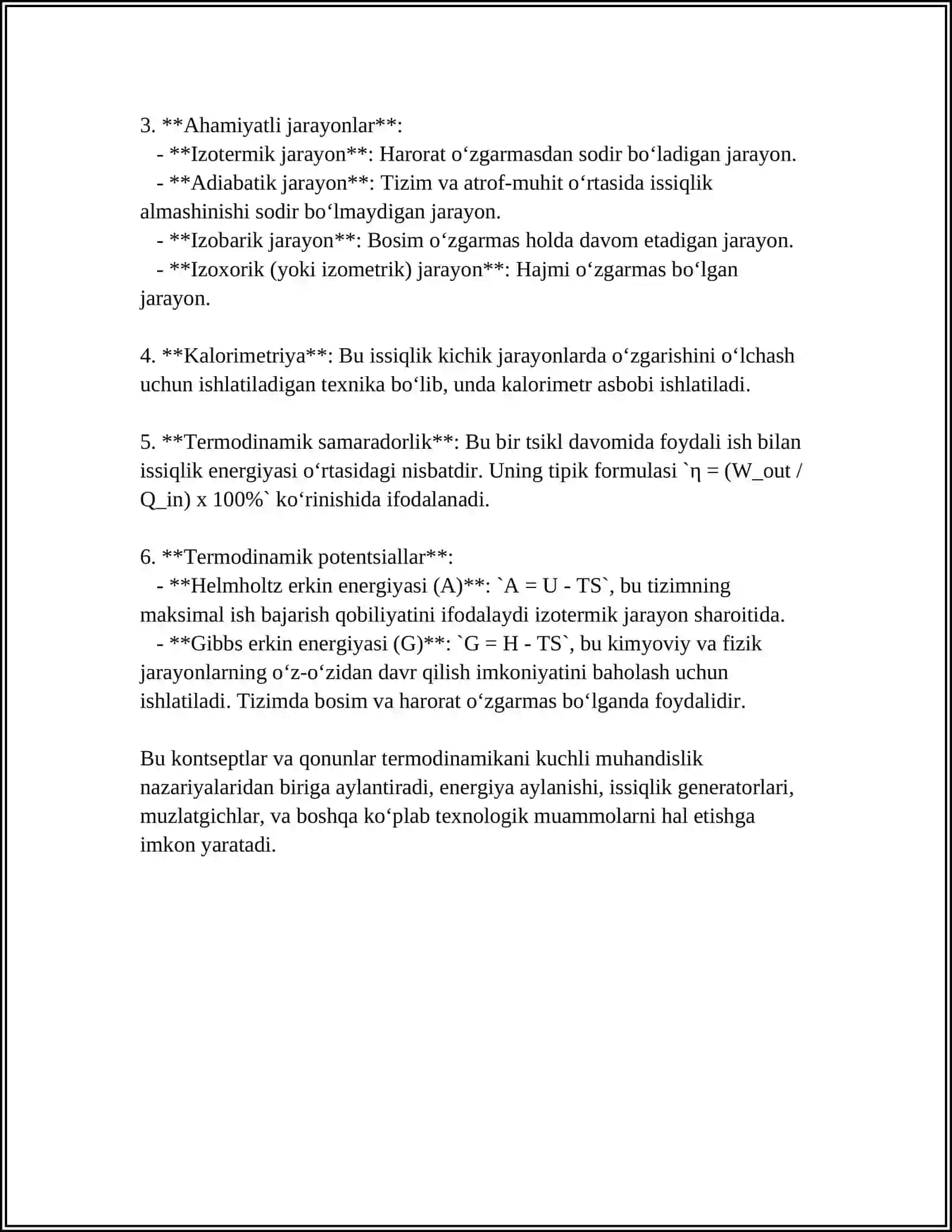 TERMODINAMIKANING IKKINCHI QONUNI 4