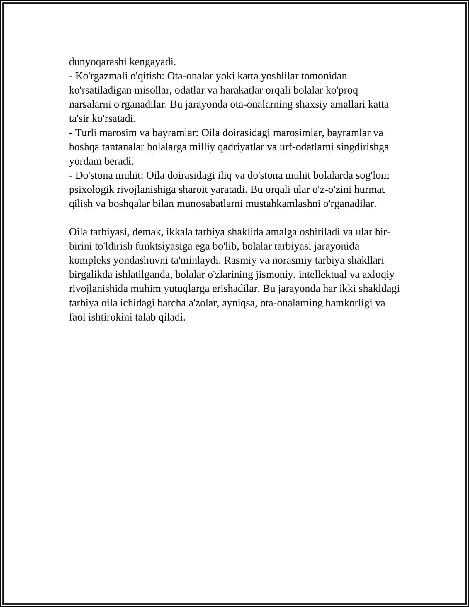 OILA TARBIYASINI TASHKIL ETISH SHAKL, METOD VA VOSITALARI 4