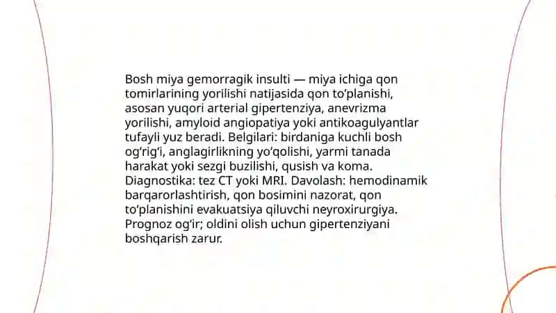 Bosh miya va orqa miyada qon aylanishini buzilishi 4