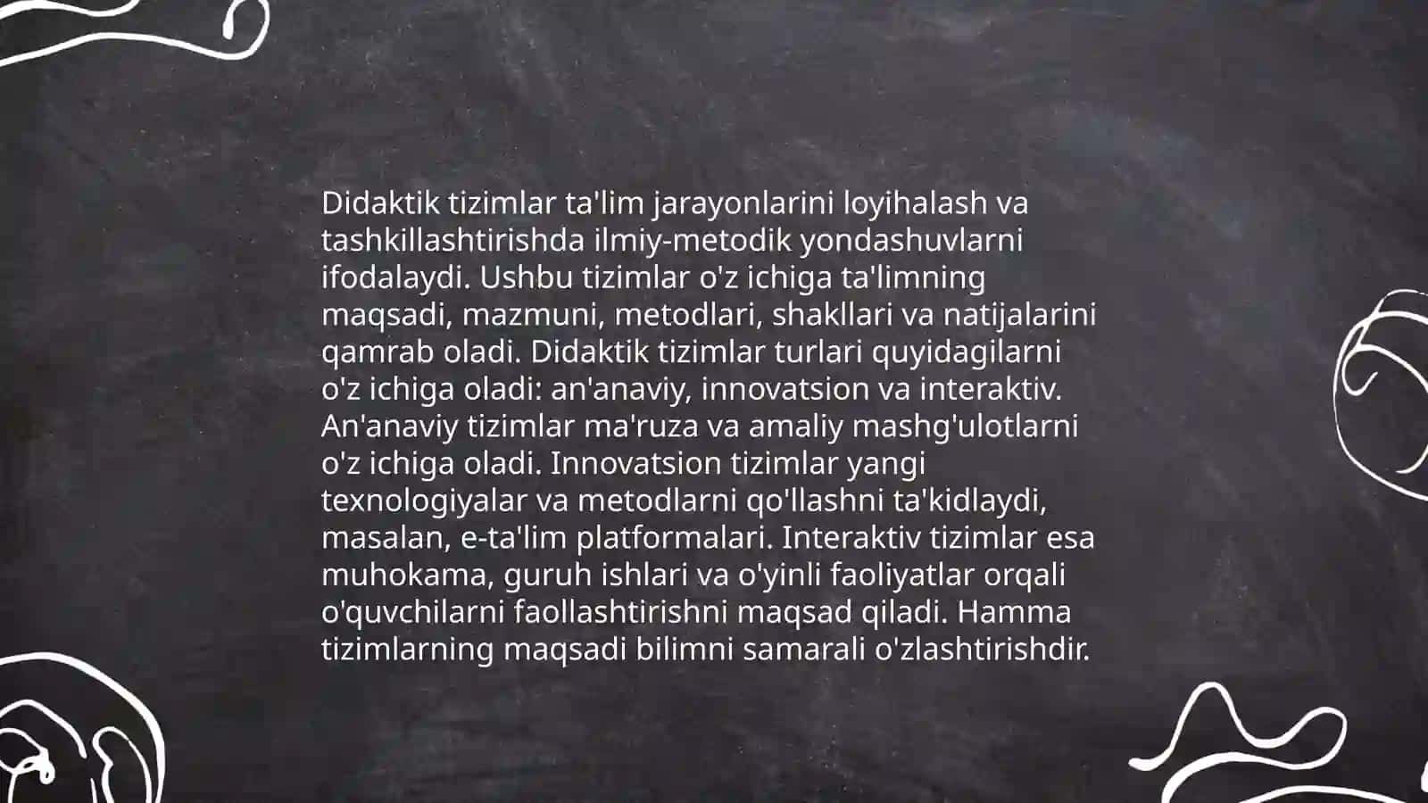 Didaktika - ta'lim nazariyasi. Pedagogik jarayoni. Ta'lim tamoyillari va qoidalari 4