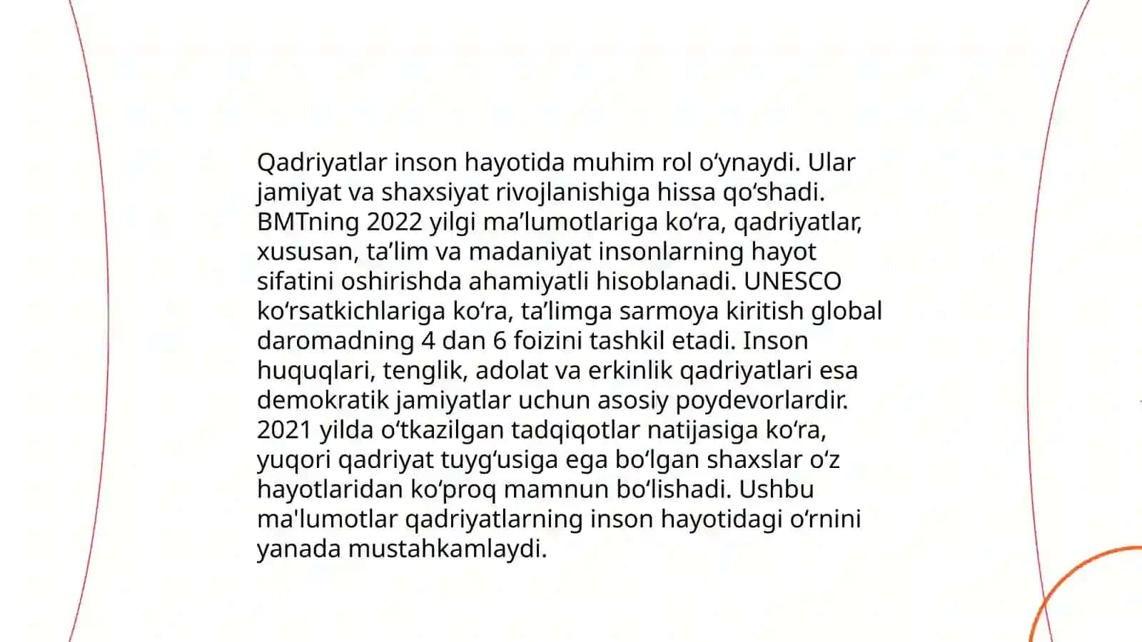 Qadriyat tushunchasining ma'nosi va uning umumiy tavsifi 4