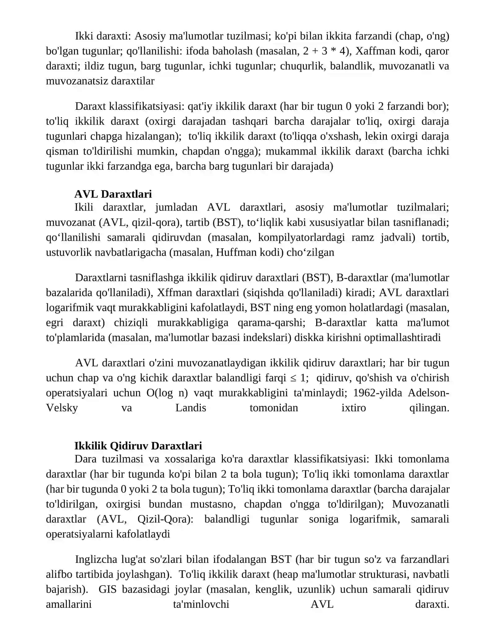 Ma'lumotlar tuzilmasida daraxtlar klassifikatsiyasi (misollar bilan) 4