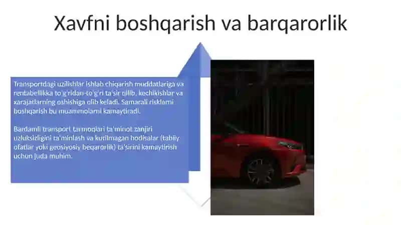 Mehmondoatlik industriyasida transport vositalarning o’rni va ahamiyati 4