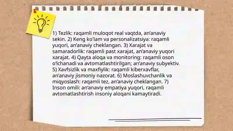Muloqot jarayonini boshqarish usullarini qiyosiy tahlil 4
