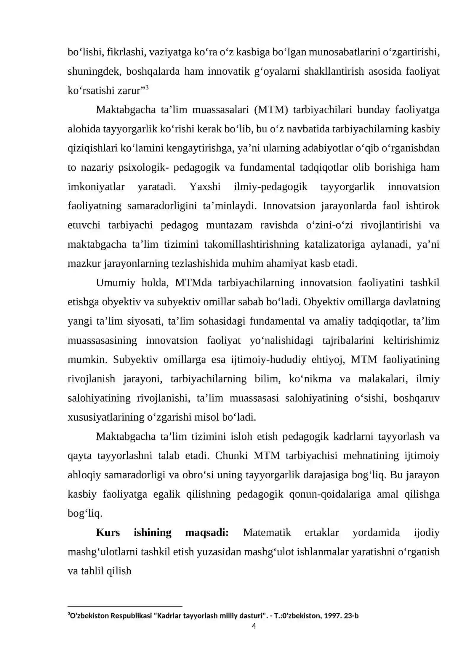 Matematik tasavvurlarni shakllantirish nazariyasi va texnologiyalari 4