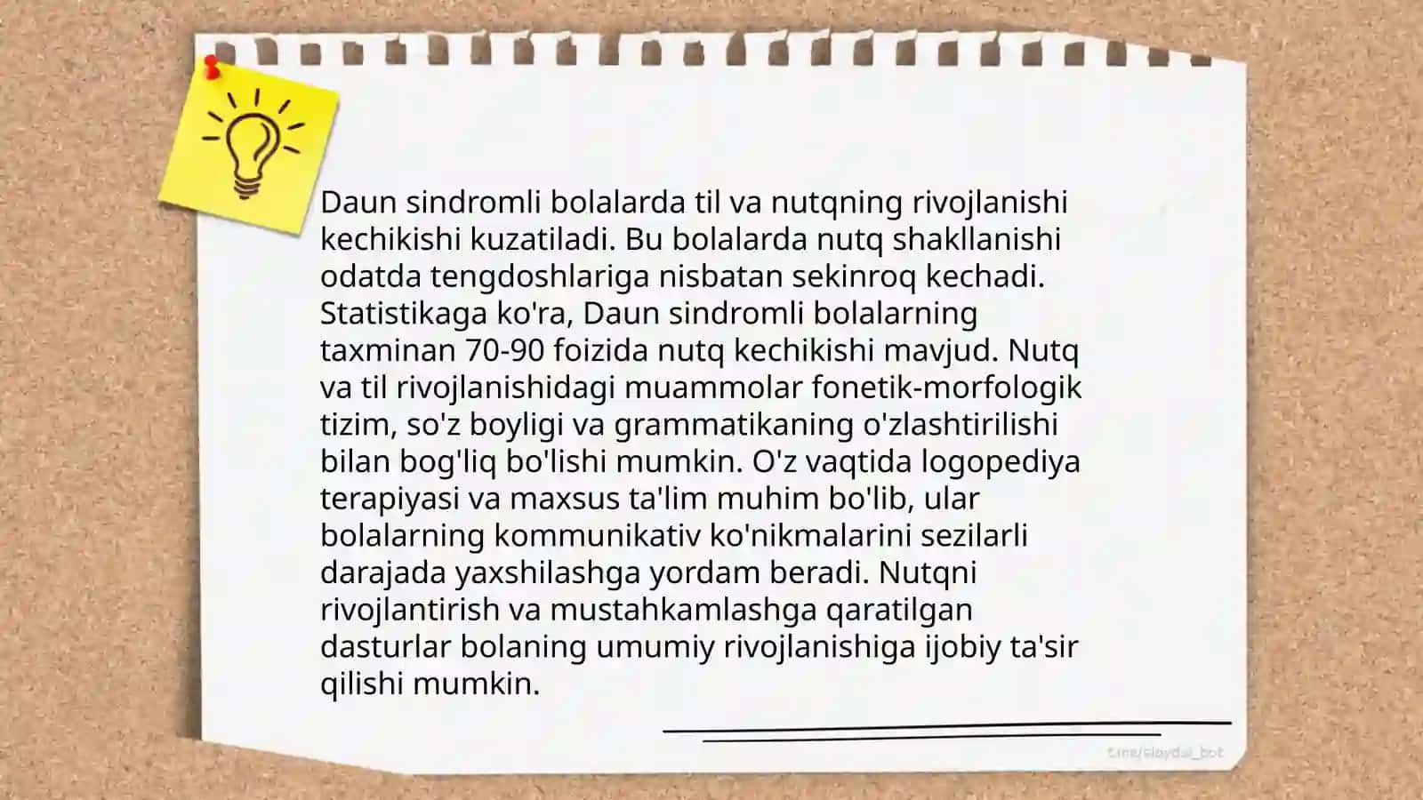 Daun sindromli bolalarning nutq hususiyatlari 4