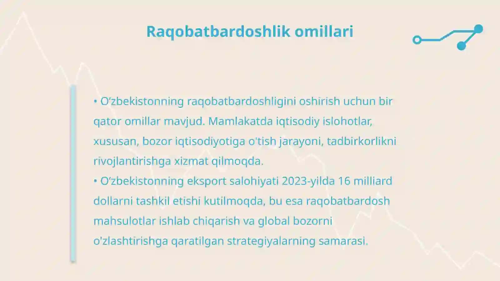 Xalqaro iqtisodiy munosabatlar va Oʻzbekistonning jahon hamjamiyatiga kirib borishi 4