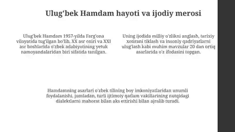 Ulug'bek Hamdam asari tilida ijtimoiy dialekt tahlili 4