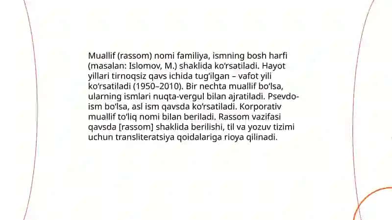Tasviriy sanʼat asariga biblografik yozuv tuzish 4