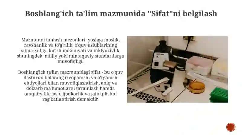 Boshlangʻich taʼlim mazmunini tanlash printsiplari va mezonlari 4