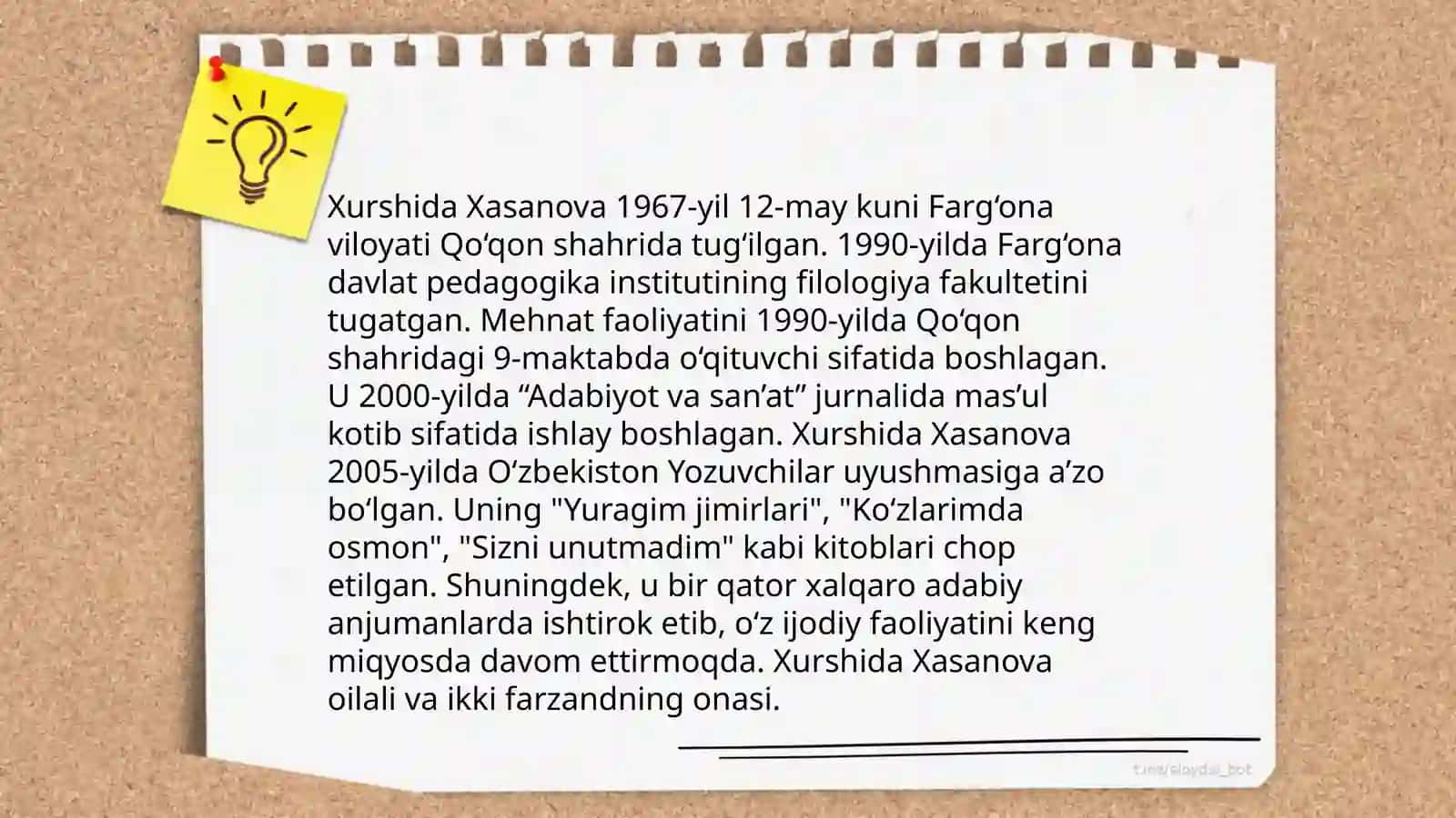 Xurshida Xasanova hayoti va ijodi 4