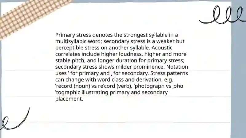 Syllable stress intonation 4