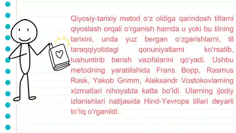 19-asrda qiyosiy-tarixiy tilshunoslikning vujudga kelishi.  V. Gumboldt taʼlimoti. 4