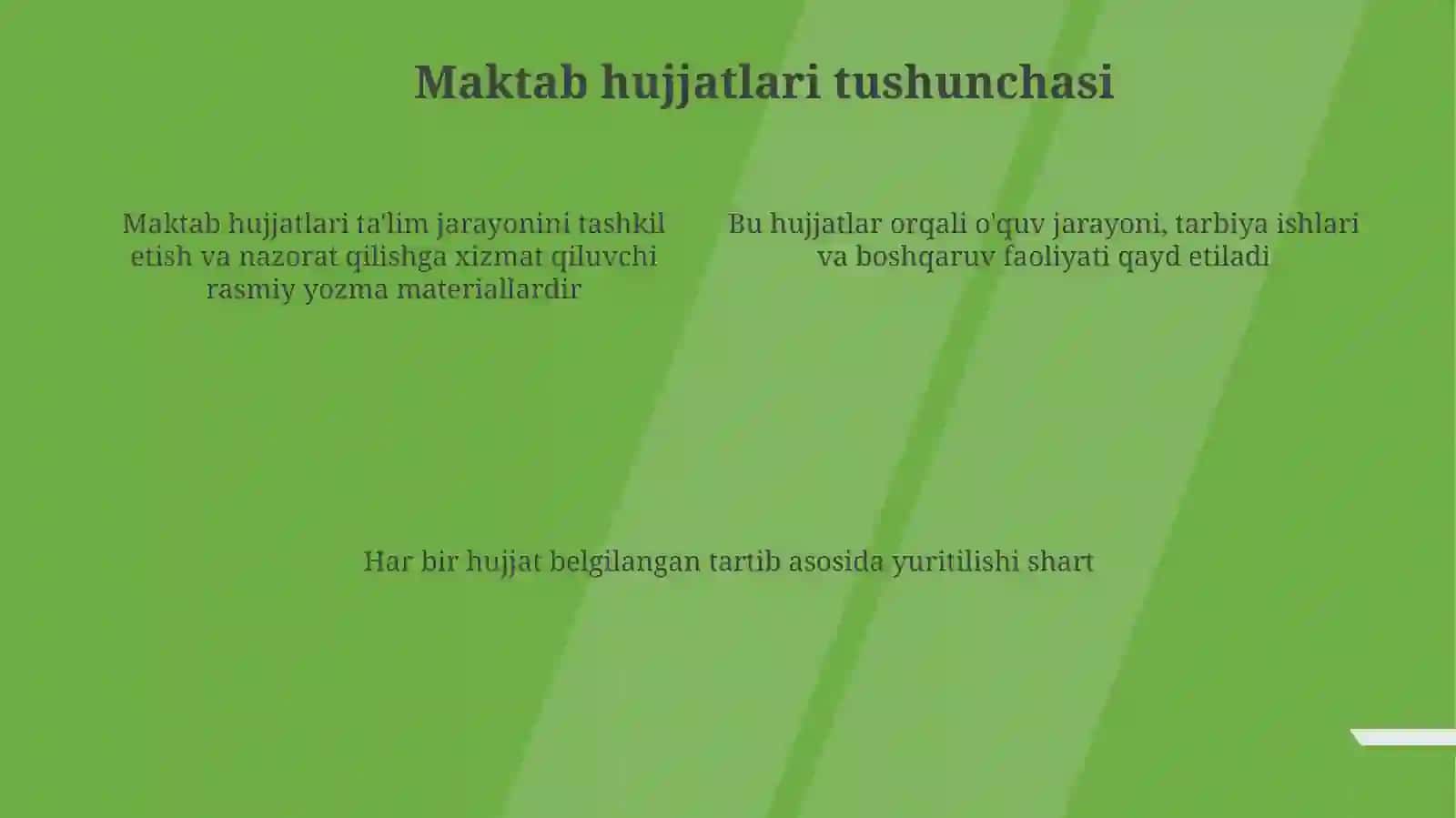 Maktab hujjatlarini o'rganish va ta'hlil qilish 4