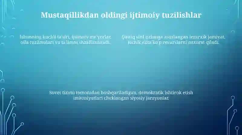 Mustaqillik Arafasida Ijtimoiy va Siyosiy O'zgarishlar 4