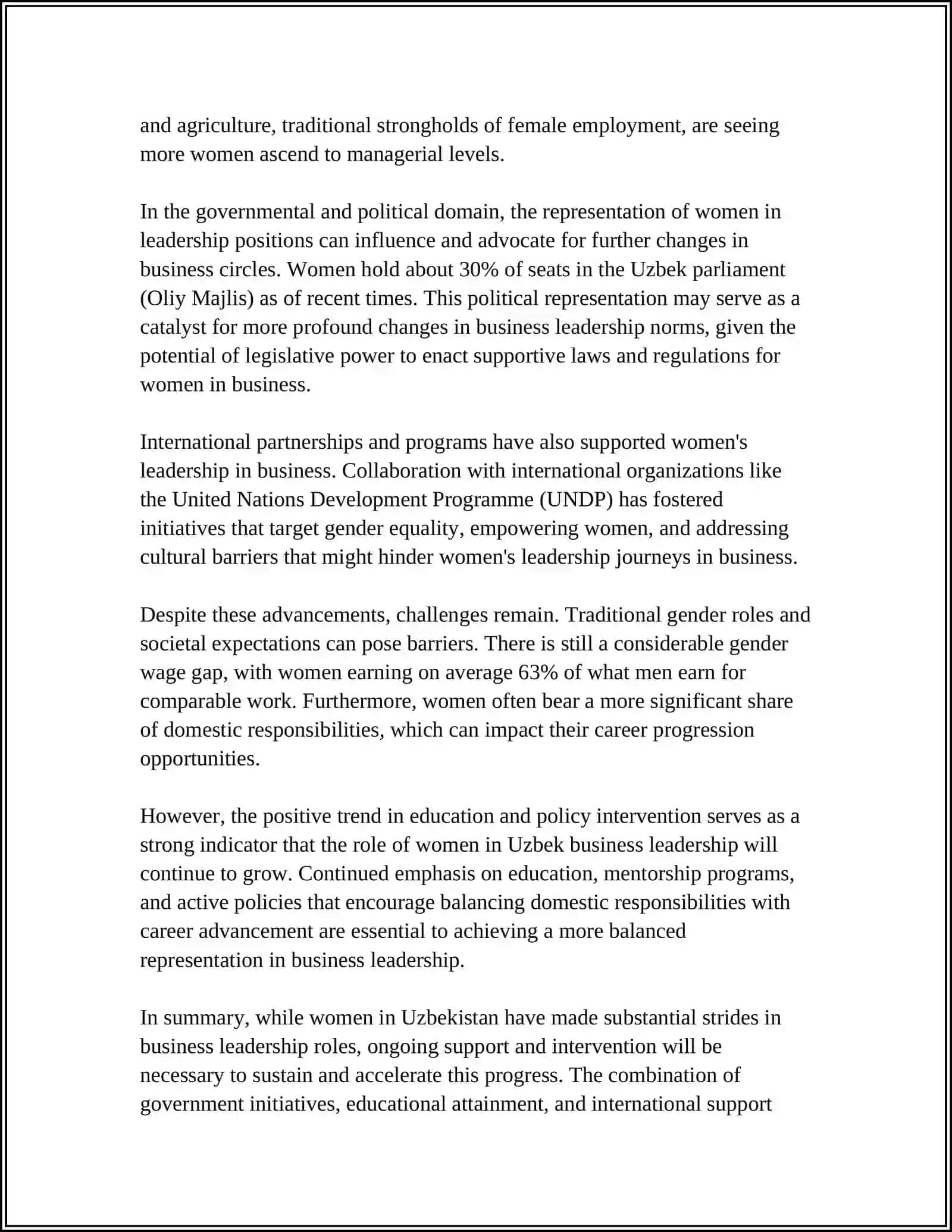REFERAT Theme: UZBEK BUSINESS LADIES 4