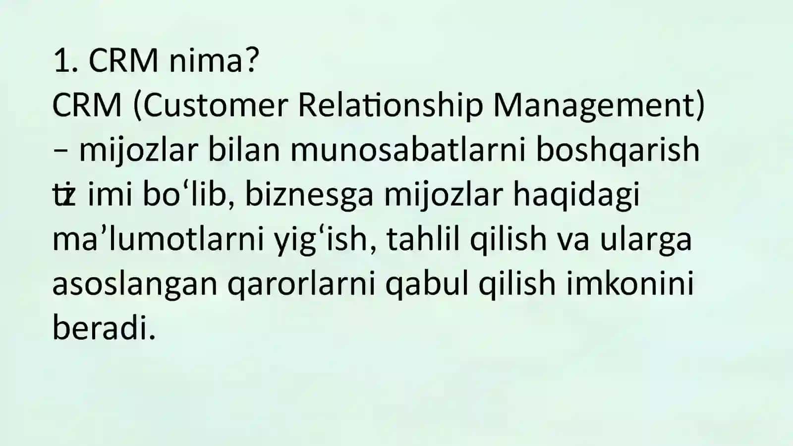 CRM Tizimlarining Biznes Jarayonlariga Ta'siri 4