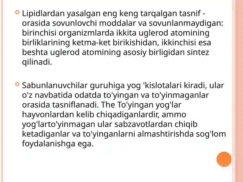 Lipidlar.sovunlanadiganoddiyvamurakkablipidlar.Sovunlanmaydiganlipidlar 4