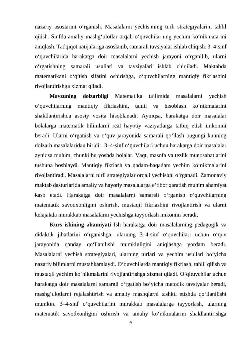 3-4-sinflarda harakatga doir masalalarni o'rganish 4
