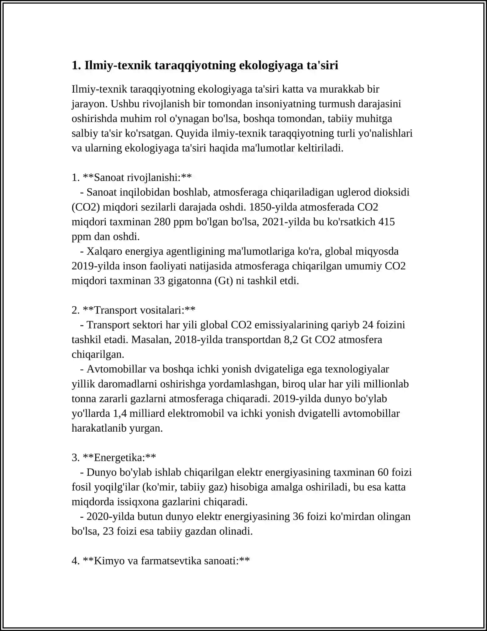 İLMIY TEXNIK TARAQQIYOT VA INSON EKOLOGIYASI 4