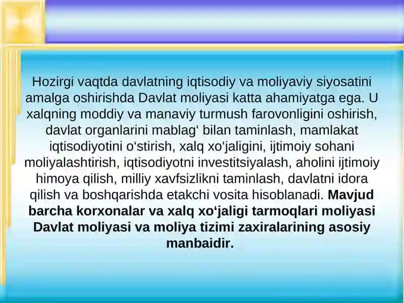 Davlat moliyasi tizimi 4