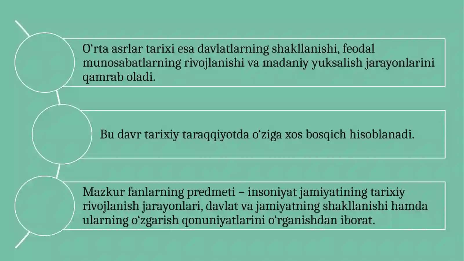 Qadimgi oʻrta asrlar tarixi va Tarixshunosligi faning predmeti va maqsad va vazifalari 4