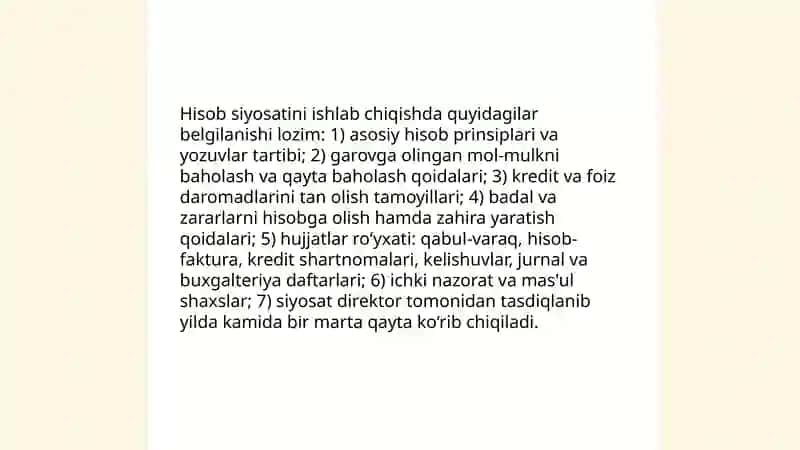 Lombart xizmatlarini ko rsatuvchi sub'cktlarda buxgalteriya hisobi 4