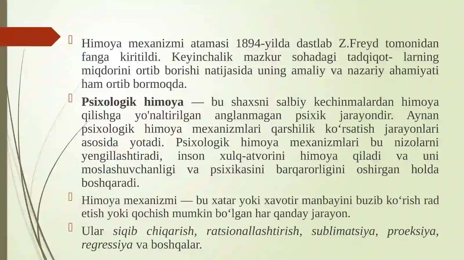 SHAXS RIVOJLANISHI SIFATIDA PSIXIK RIVOJLANISHNING PSIXOANALITIK YO‘NALISHI 4