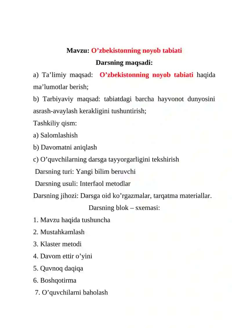 O’zbekistonning noyob tabiati 4
