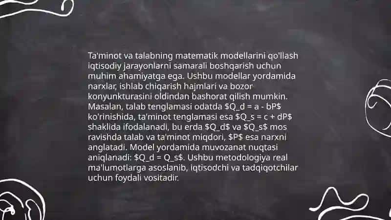 Iqtisodiyot masalalarning matematik modellari 4