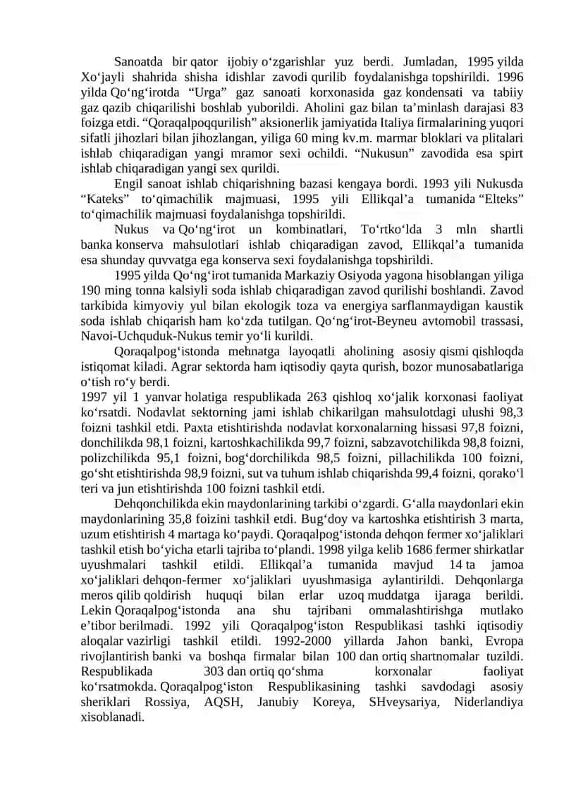 Mustaqillik yillarida Qoraqalpog‘iston Respublikasi 4