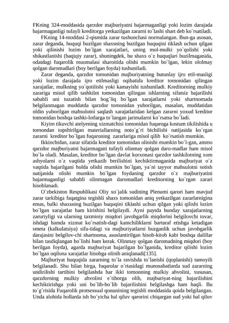 Majburiyatlarning buzilishi va buning uchun fuqarolik-huquqiy javobgarlik tushunchasi 4