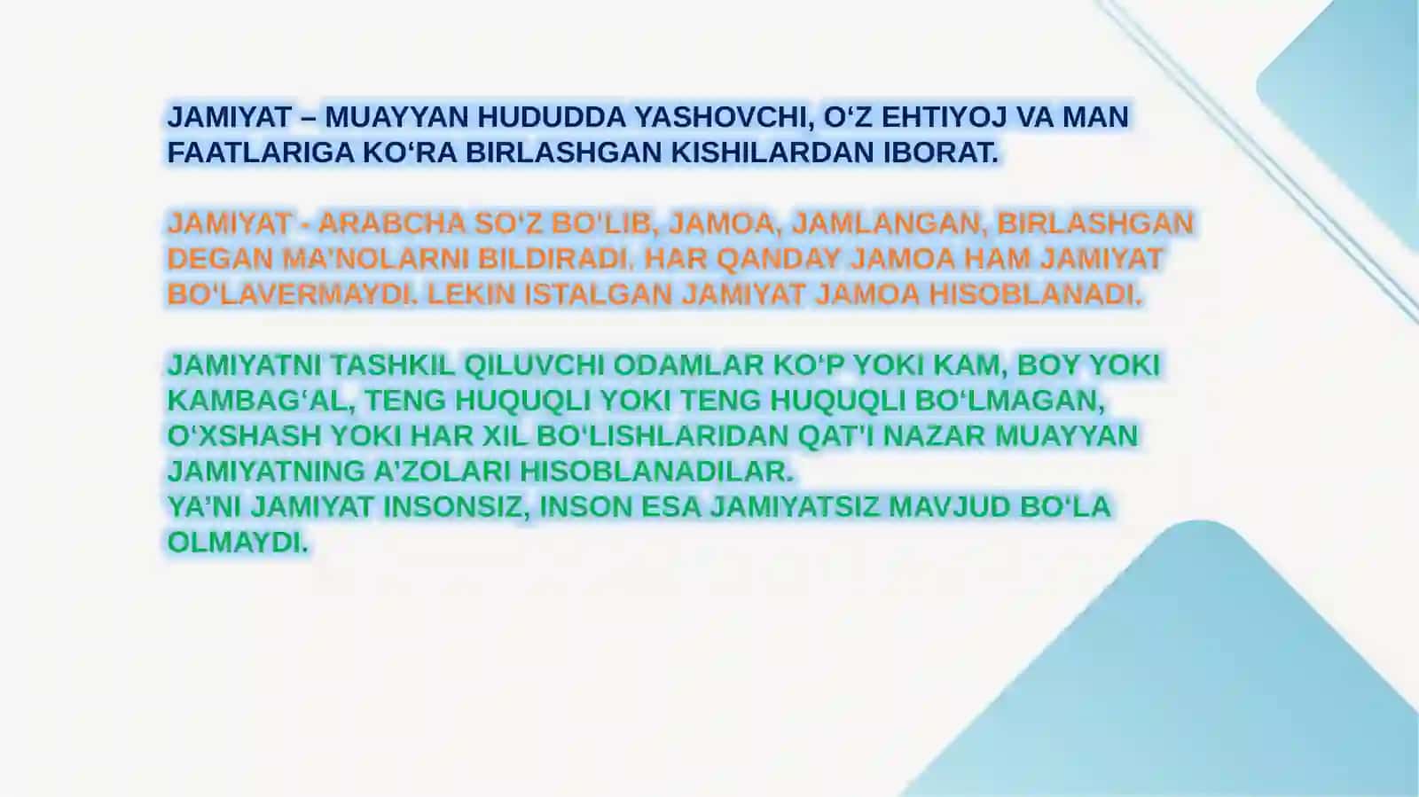 8-sinf Davlat va Huquq asoslari fanidan Jamiyat mavzuda dars ishlanma 4
