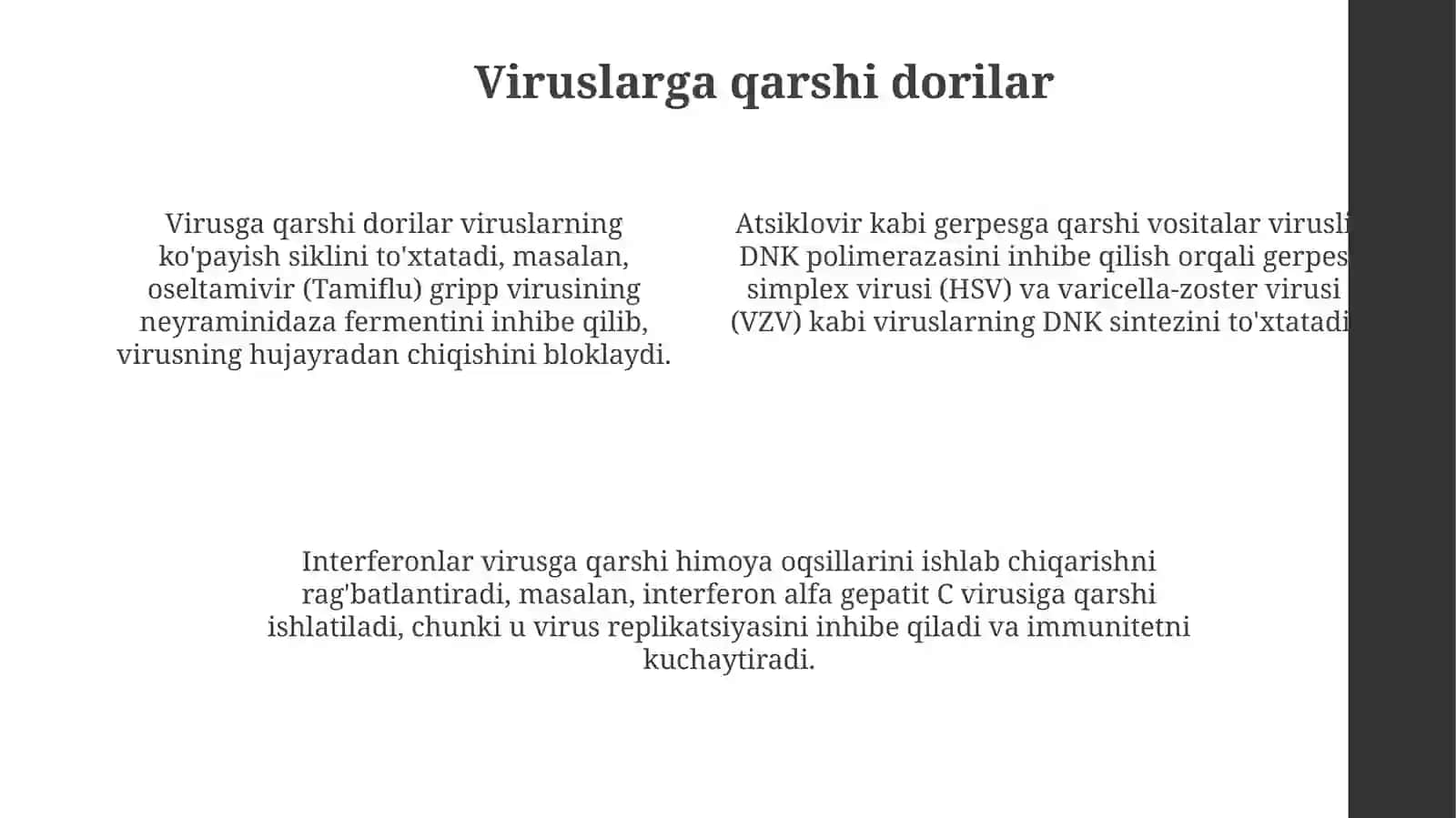Zamburug'lar, viruslar va gijjalarga qarshi dori-darmonlar 4