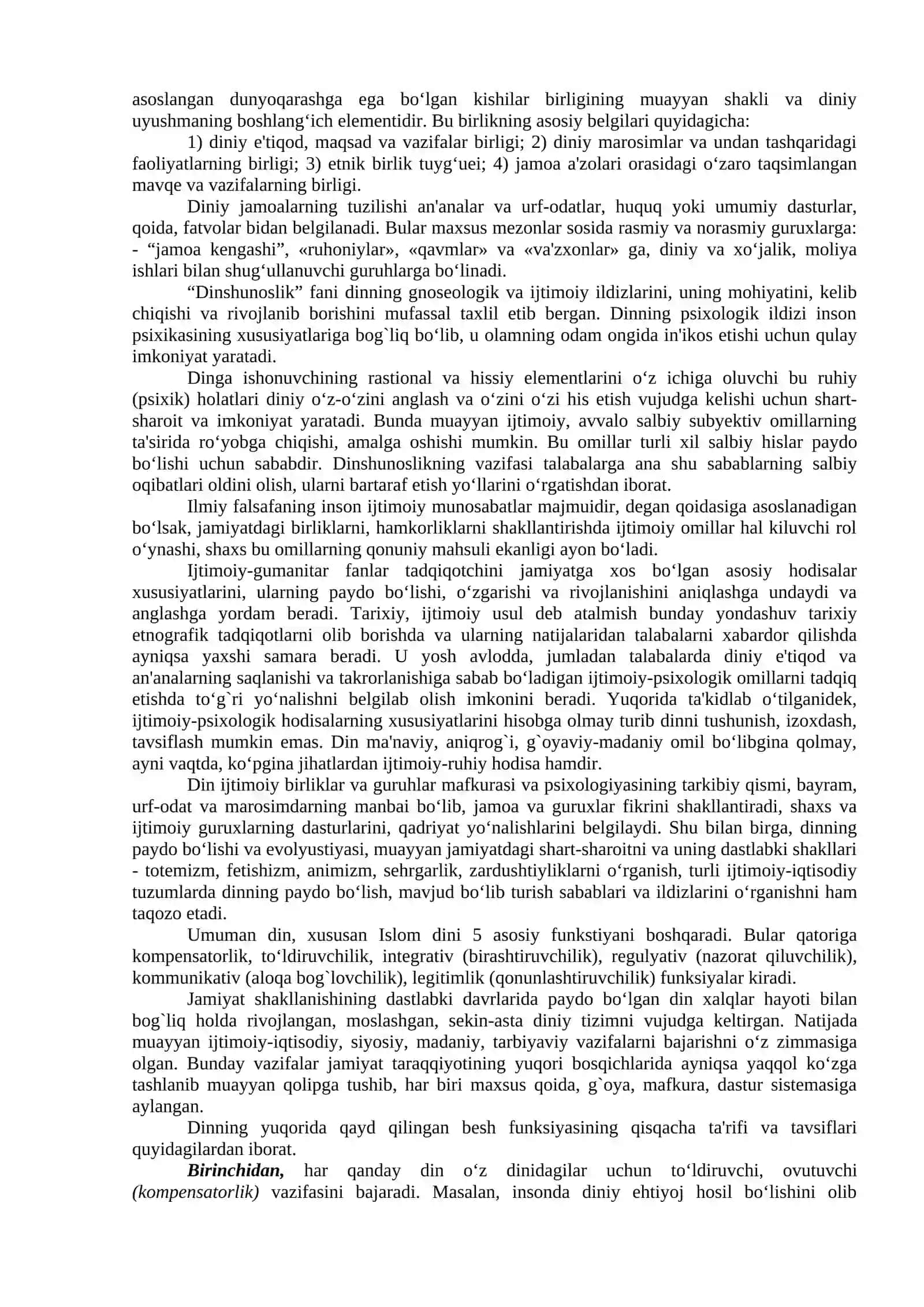 Dinshunoslikning fanining, predmeti, funksiyalari, kategoriyalari 4
