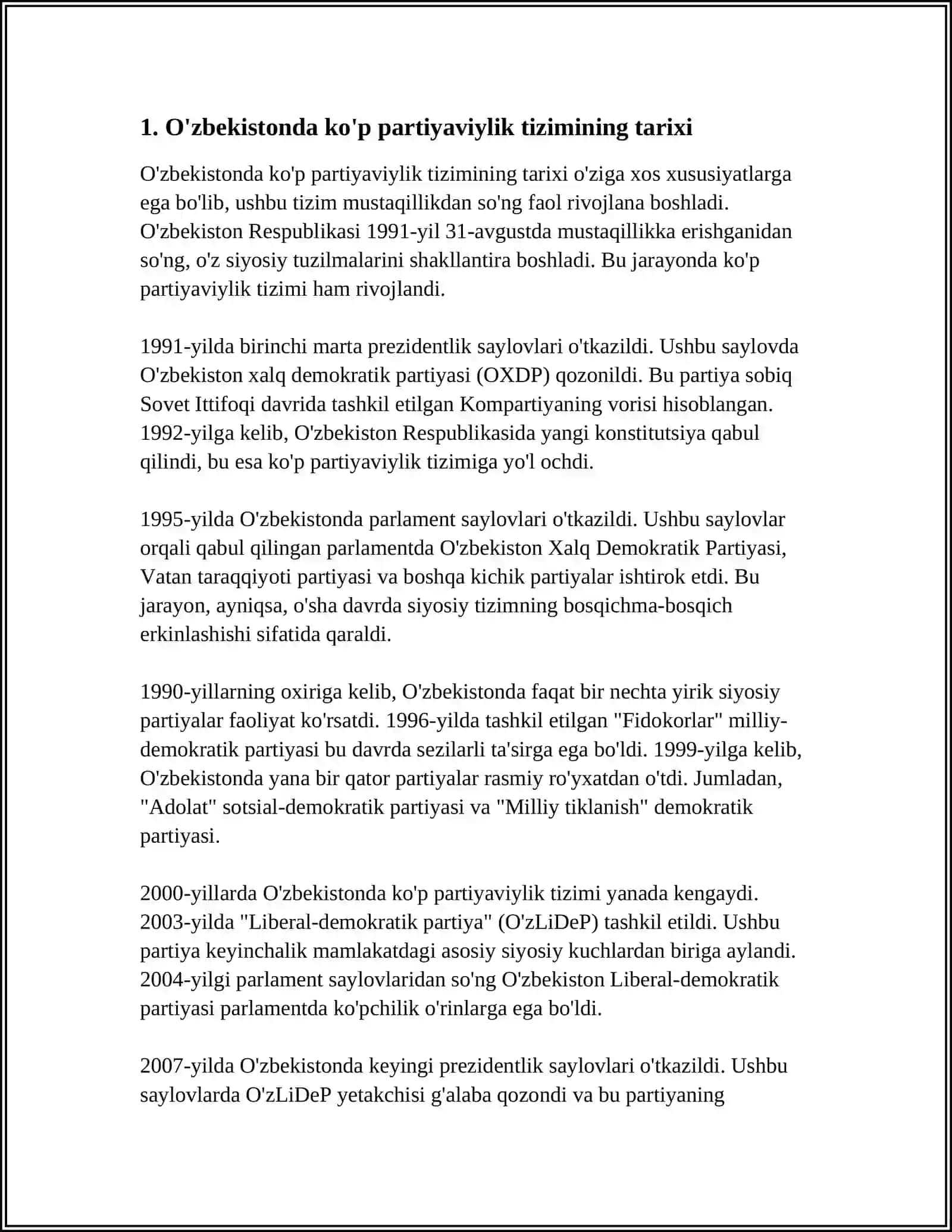 O'ZBEKISTONDA KO'PPARTIYAVIYLIK TIZIMINING SHAKLLANISHI 4