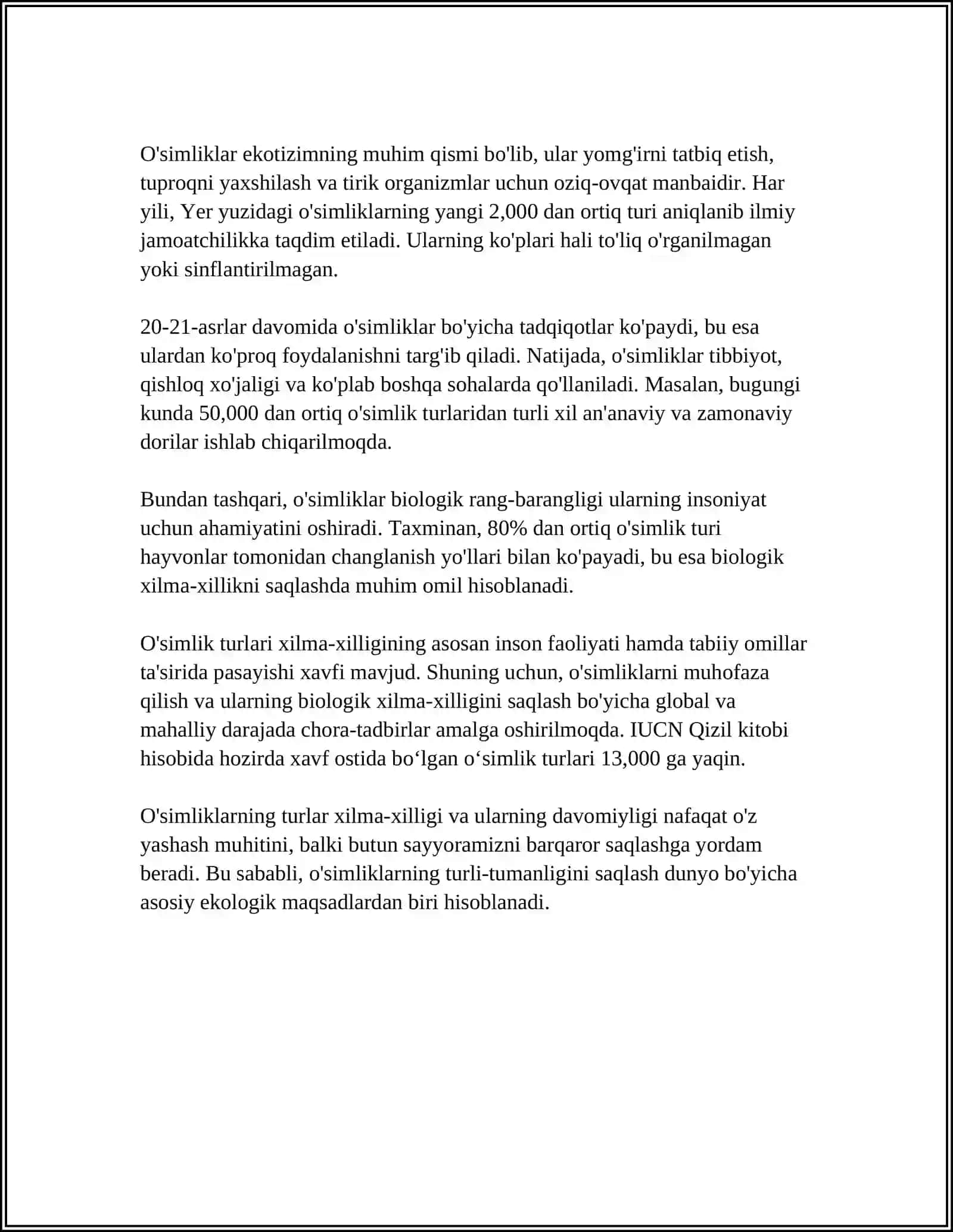 O'SIMLIK VA HAYVON JAMOALARI 4