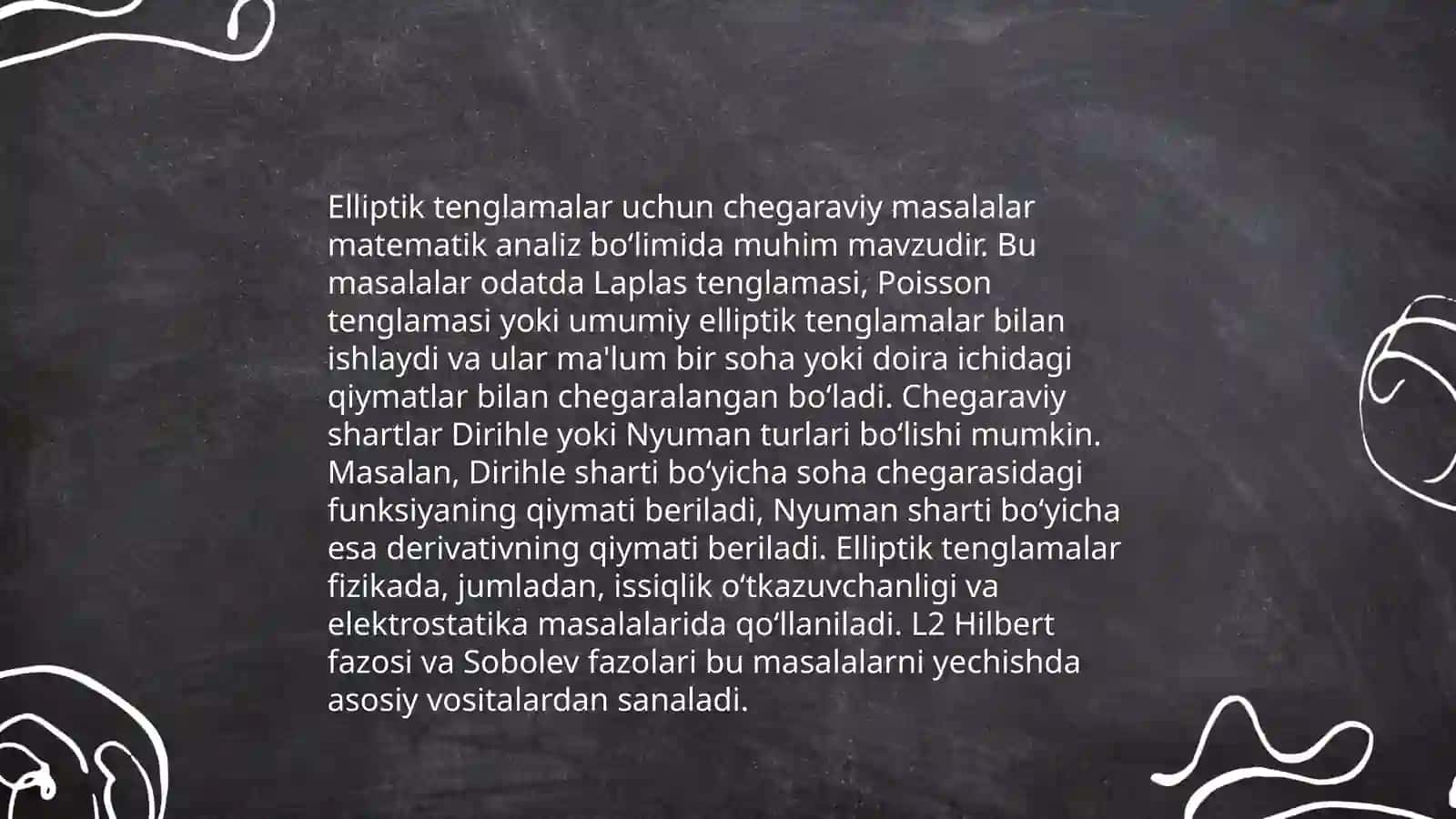 Chegaraviy masalar uchun differensial tenglamalar 4