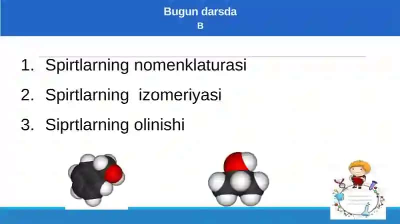 Spirtlar. To’yinganbiratomlispirtlarningnomenklaturasi,izomeriyasivaolinishi 4
