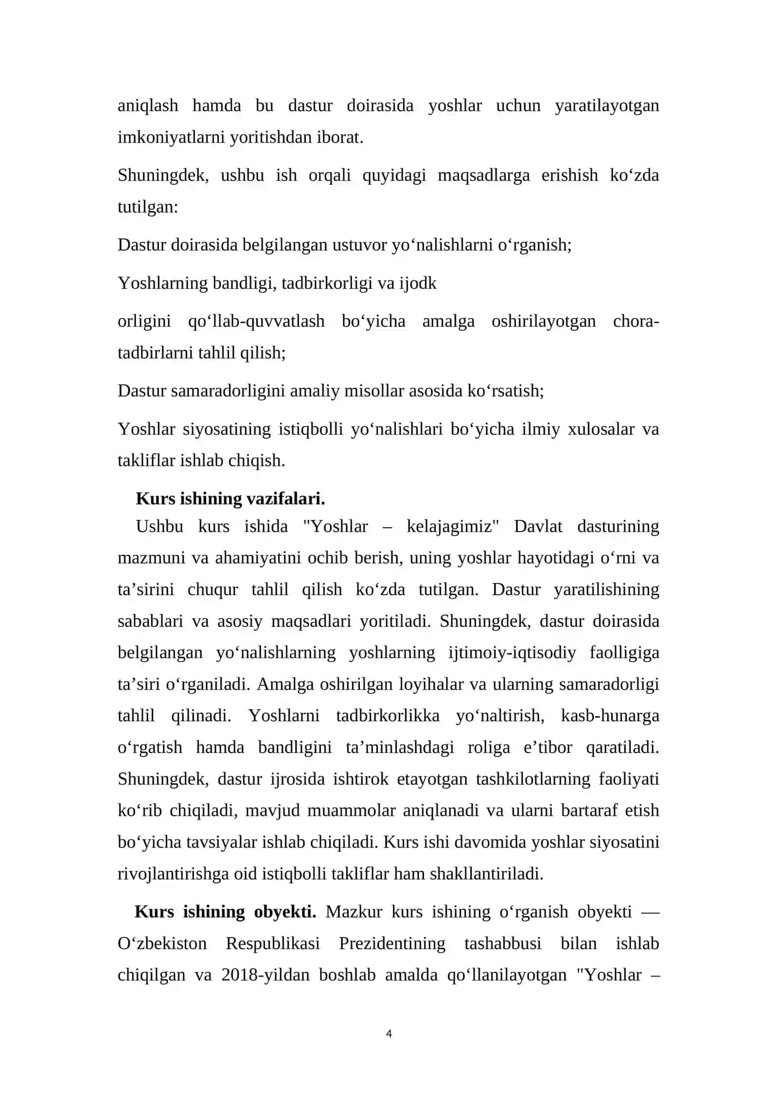 "Yoshlar - kelajagimiz" Davlat dasturining ahamiyati 4