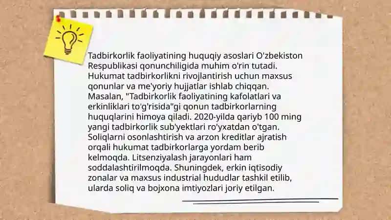 Tadbirkorlik faoliyati, tadbirkorlil kopitali va uning aynalishi 4