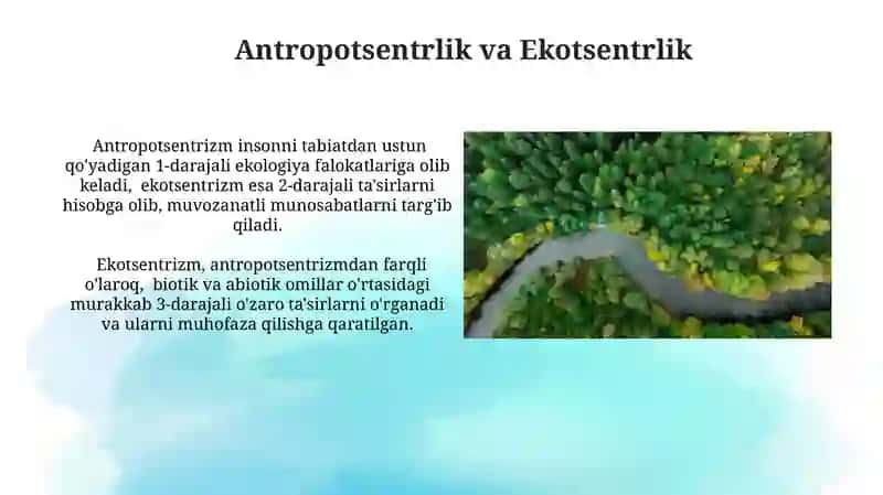 Atrof-muhit antropologiyasi: inson va atrof-muhit o'rtasidagi o'zaro munosabatlar 4