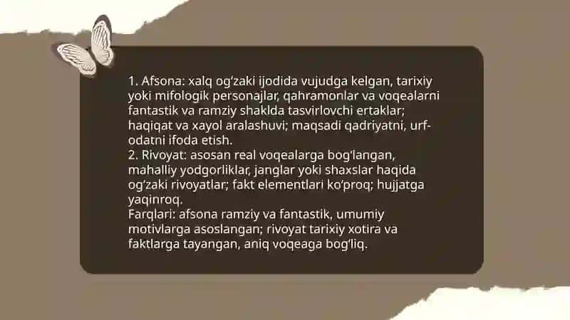 Mif afsona rivoyatlar va ularning badiiyati 4