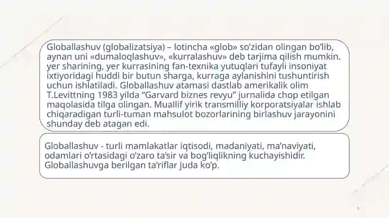 Globallashuvva globalmuammolarning falsafiy jihatlari 4