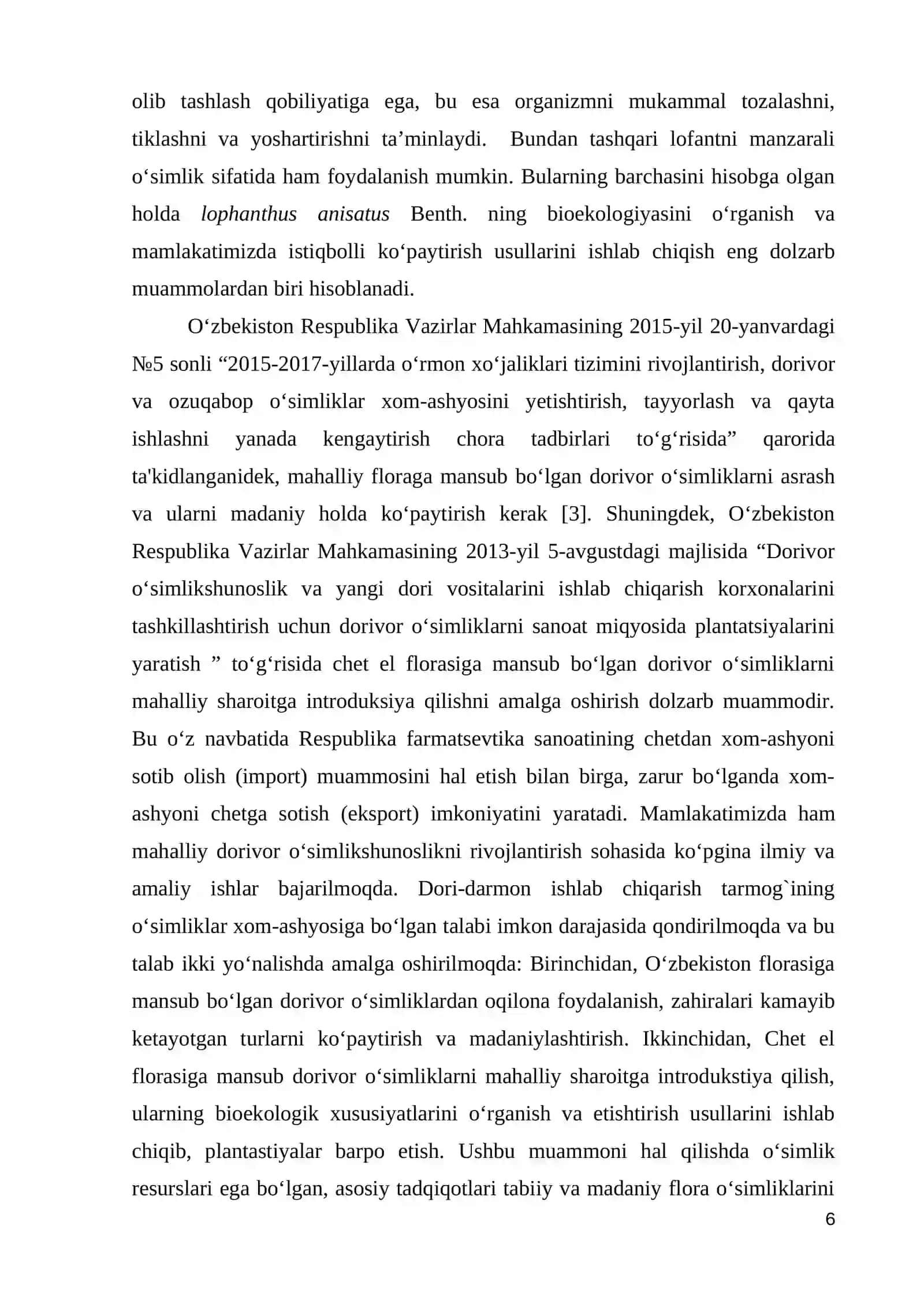 TERMIZ SHAHRI SHAROITIDA Lophanthus anisatus Benth. NING O`SISHI VA RIVOJLANISHI 4